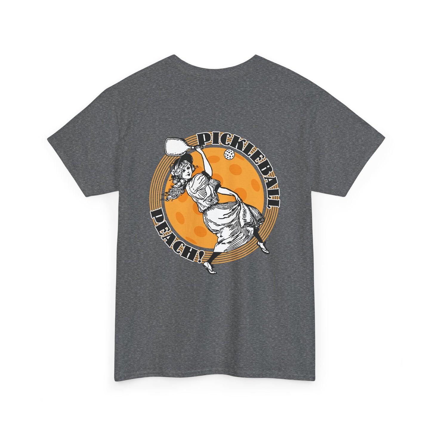 PICKLEBALL PEACH Unisex Cotton Tee Graphic On Back