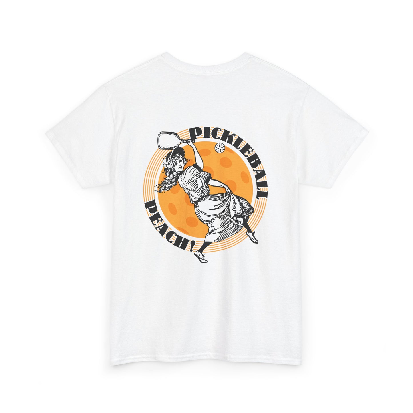 PICKLEBALL PEACH Unisex Cotton Tee Graphic On Back