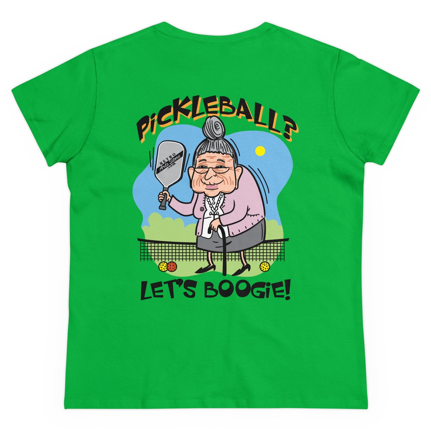 LET'S BOOGIE - Graphic on BACK Midweight Cotton Women's Tee
