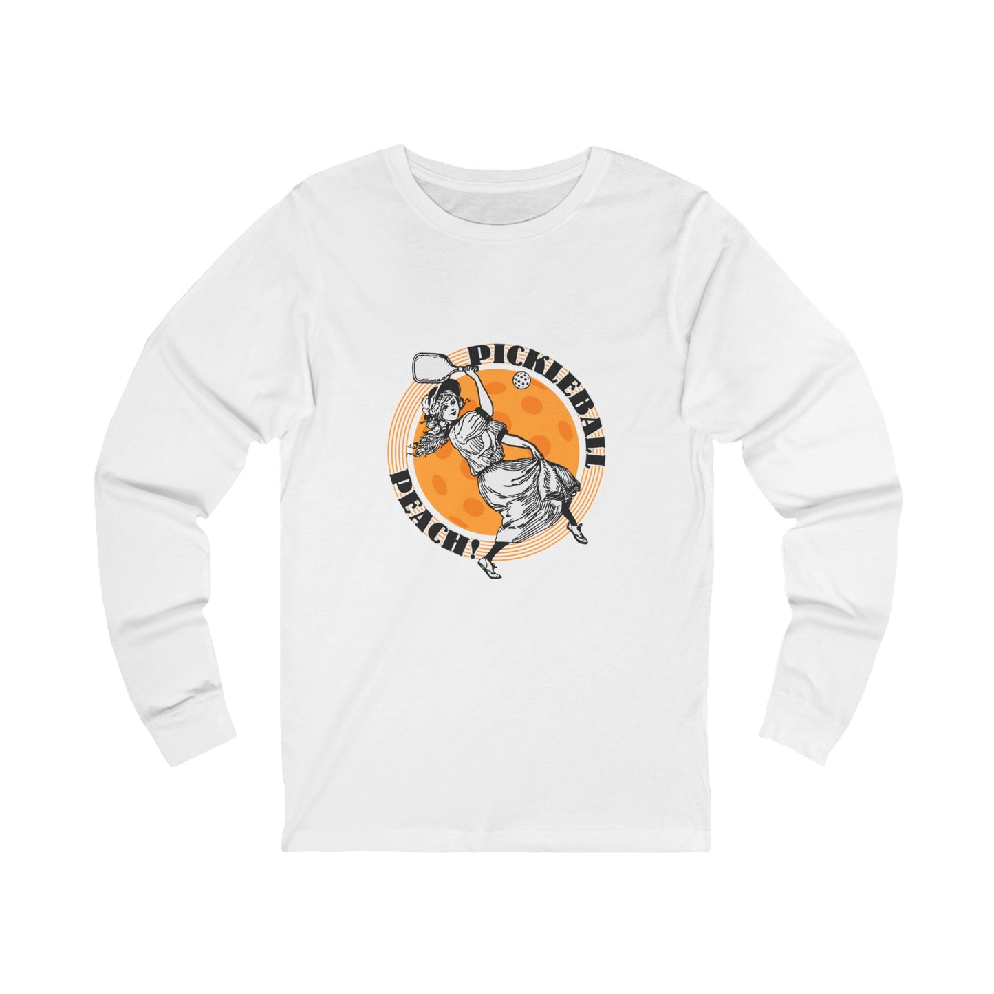 PICKLEBALL PEACH Unisex Jersey Long Sleeve Tee