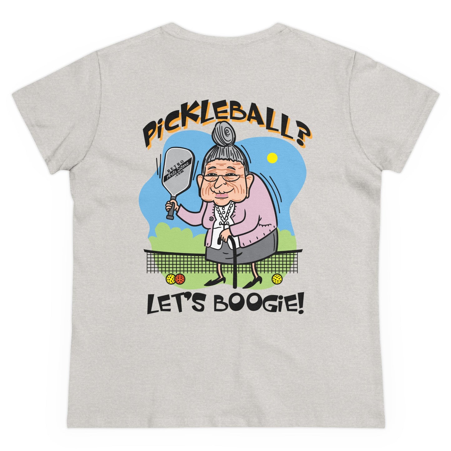 LET'S BOOGIE - Graphic on BACK Midweight Cotton Women's Tee
