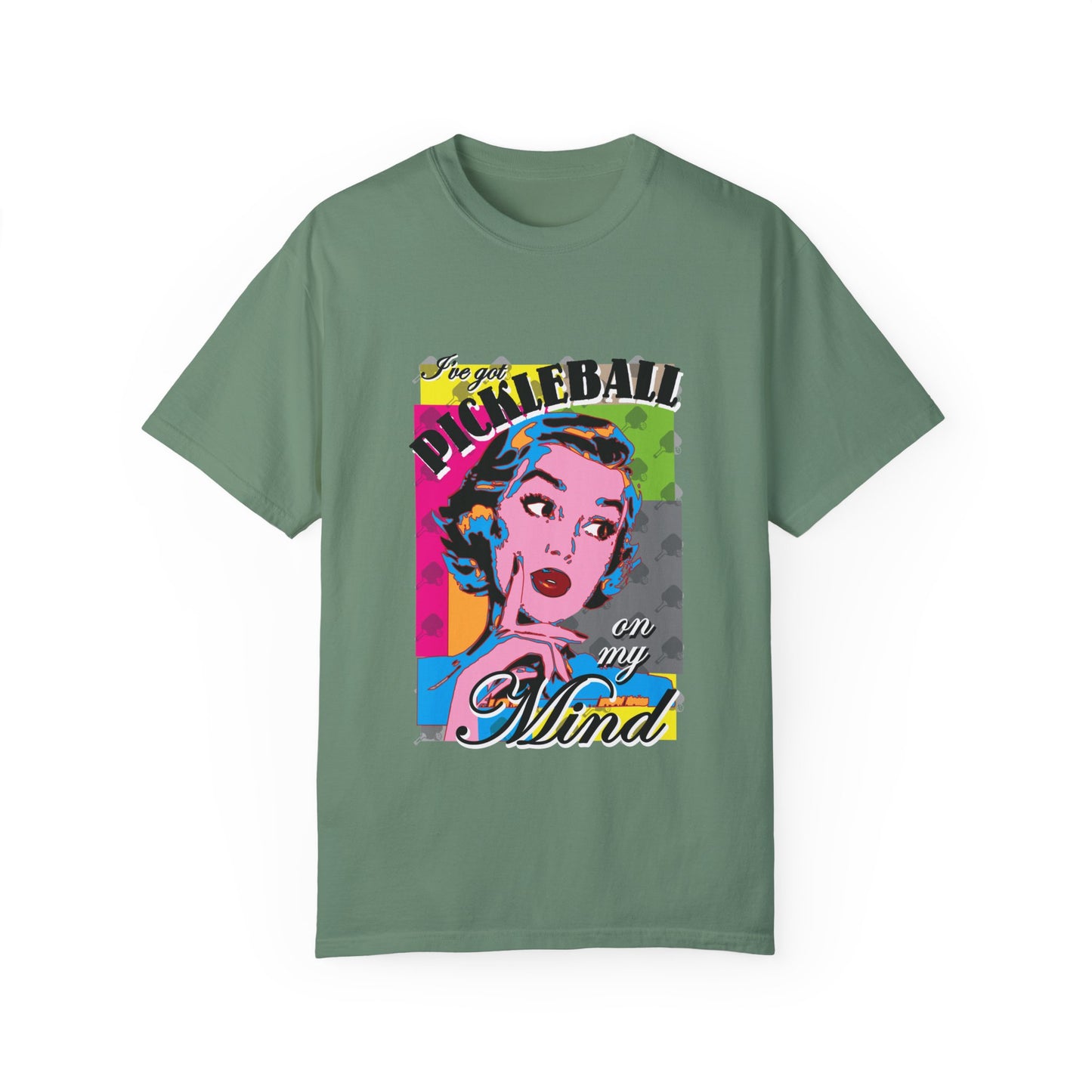 PICKLEBALL ON MY MIND Unisex Garment-Dyed T-shirt