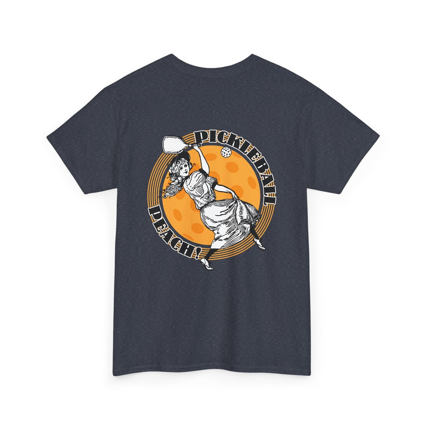 PICKLEBALL PEACH Unisex Cotton Tee Graphic On Back
