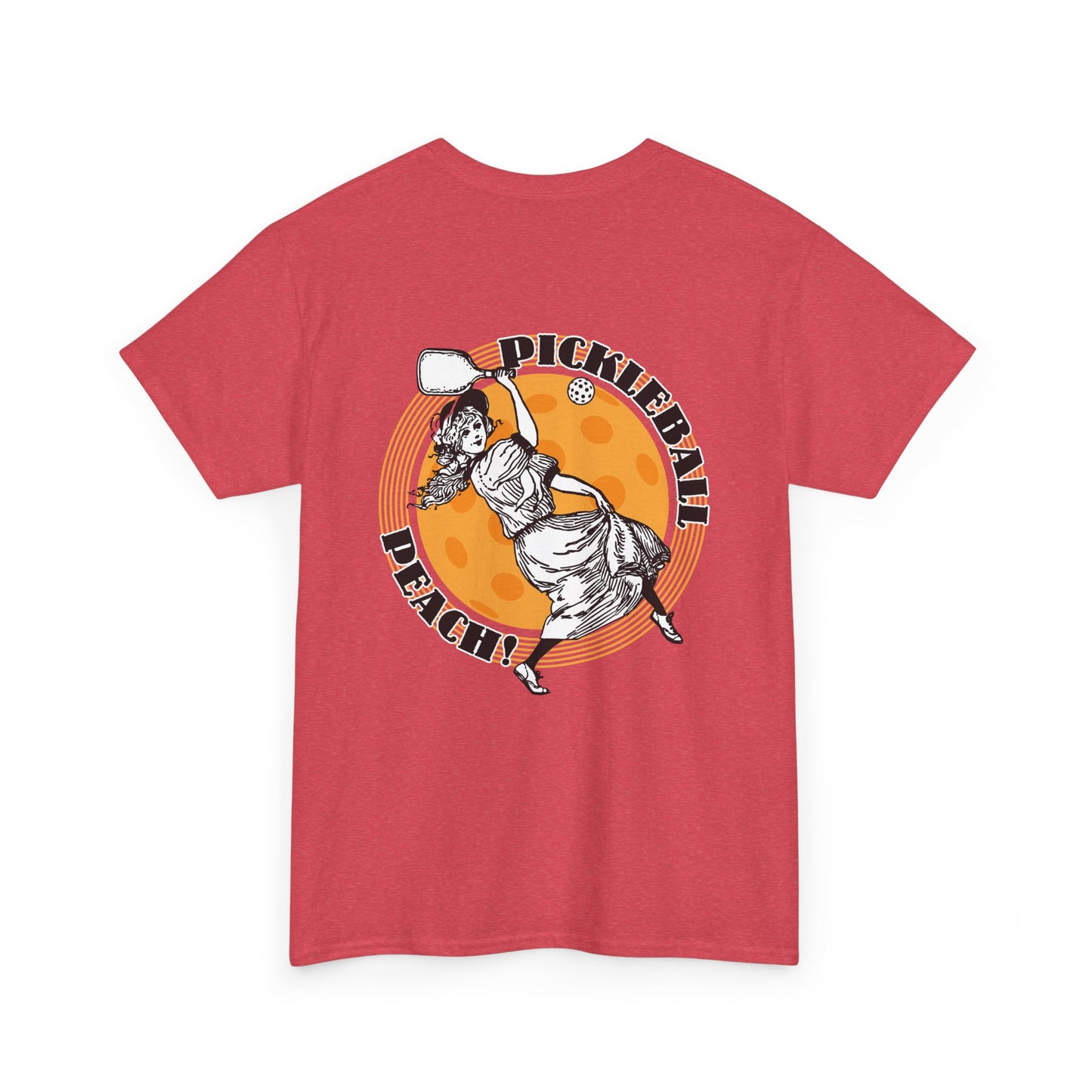 PICKLEBALL PEACH Unisex Cotton Tee Graphic On Back