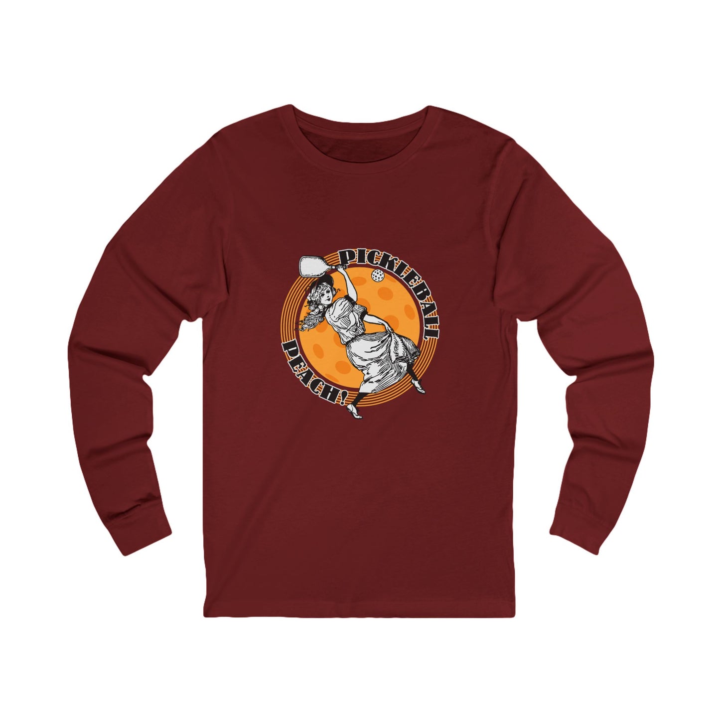 PICKLEBALL PEACH Unisex Jersey Long Sleeve Tee