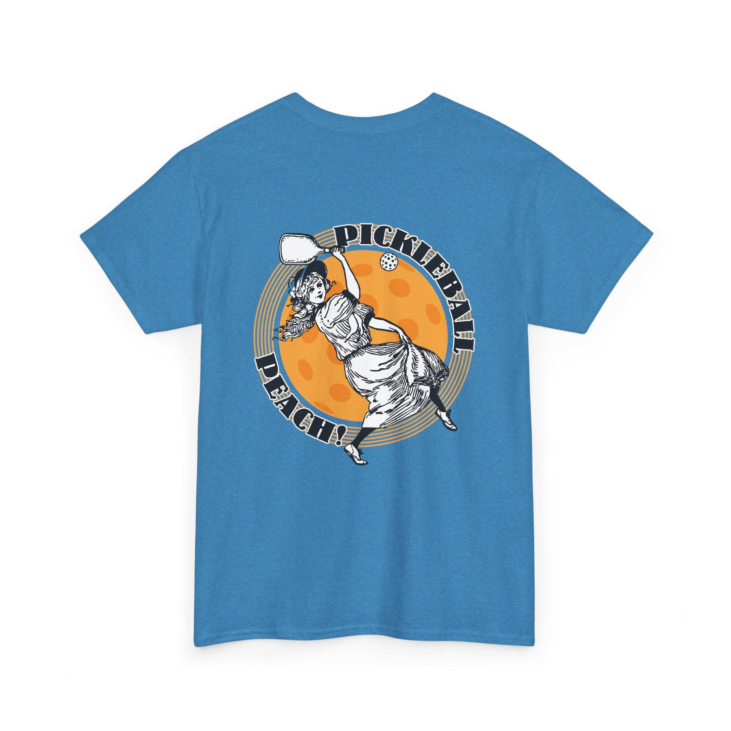 PICKLEBALL PEACH Unisex Cotton Tee Graphic On Back