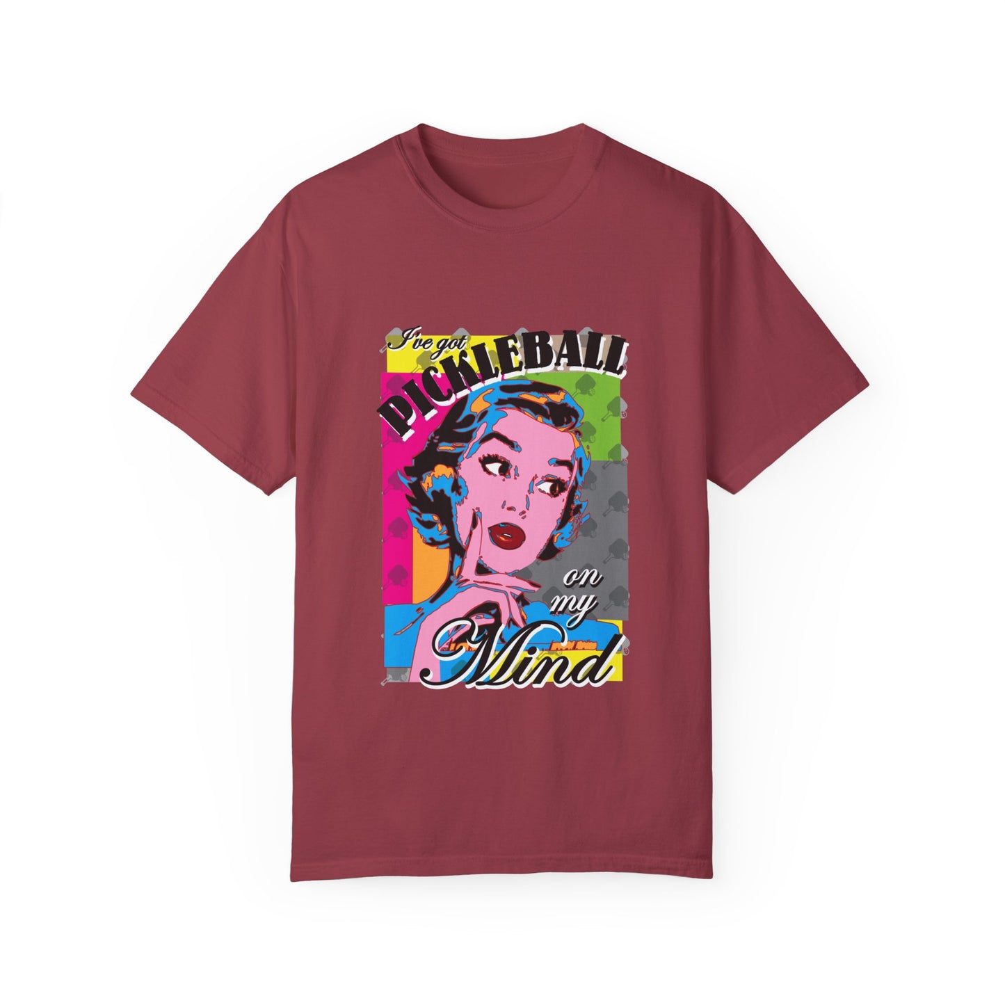 PICKLEBALL ON MY MIND Unisex Garment-Dyed T-shirt