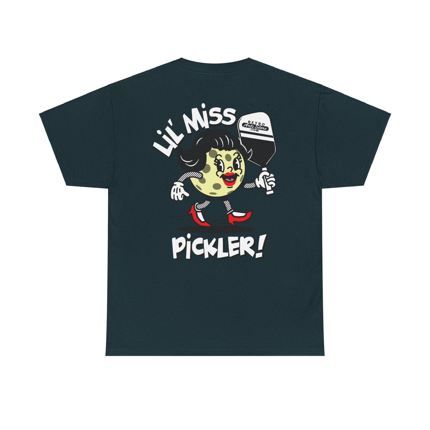 LIL MISS PICKLER   Unisex Heavy Cotton Tee Graphic On Back