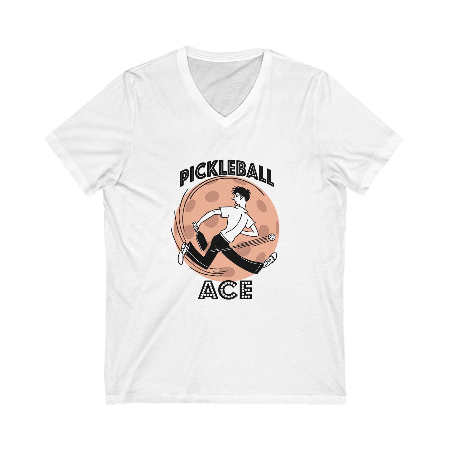 PICKLEBALL ACE Unisex Jersey Short Sleeve V-Neck Tee