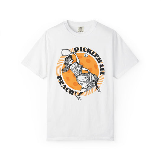 PICKLEBALL PEACH Unisex Garment-Dyed T-shirt