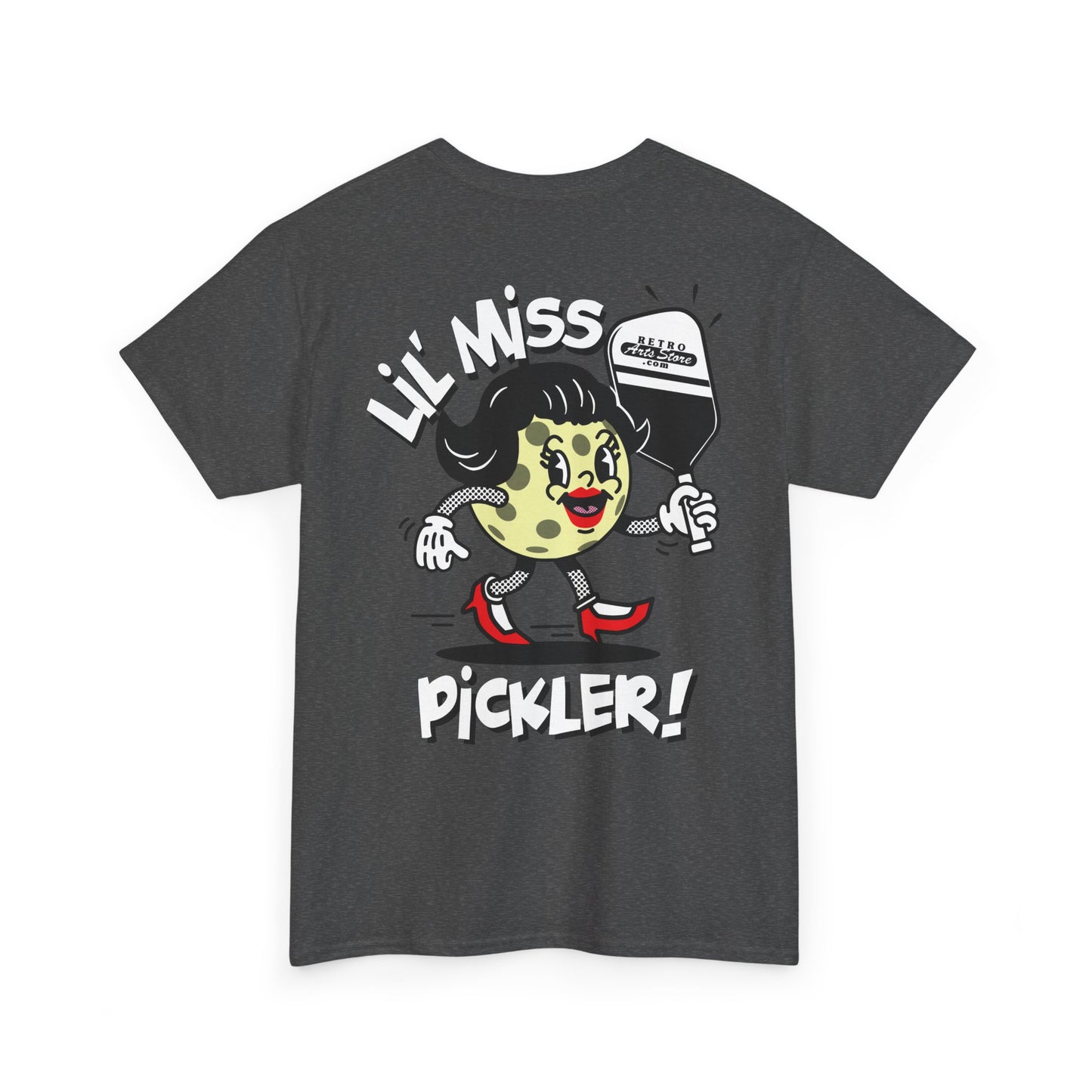 LIL MISS PICKLER   Unisex Heavy Cotton Tee Graphic On Back