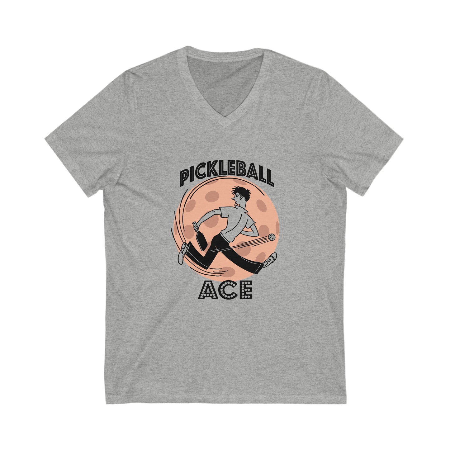 PICKLEBALL ACE Unisex Jersey Short Sleeve V-Neck Tee