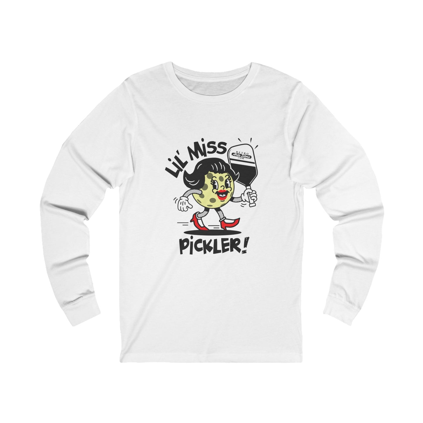 LIL MISS PICKLER Unisex White Jersey Long Sleeve Tee