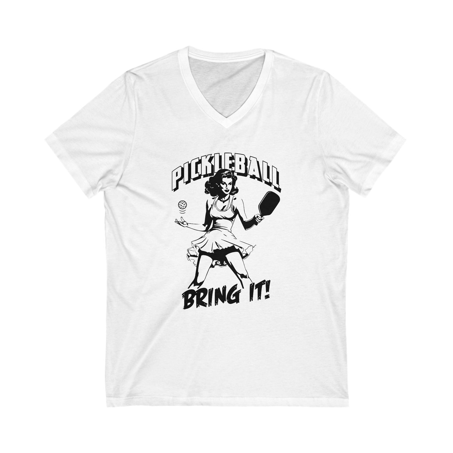 BRING IT Unisex Jersey Short Sleeve V-Neck Tee