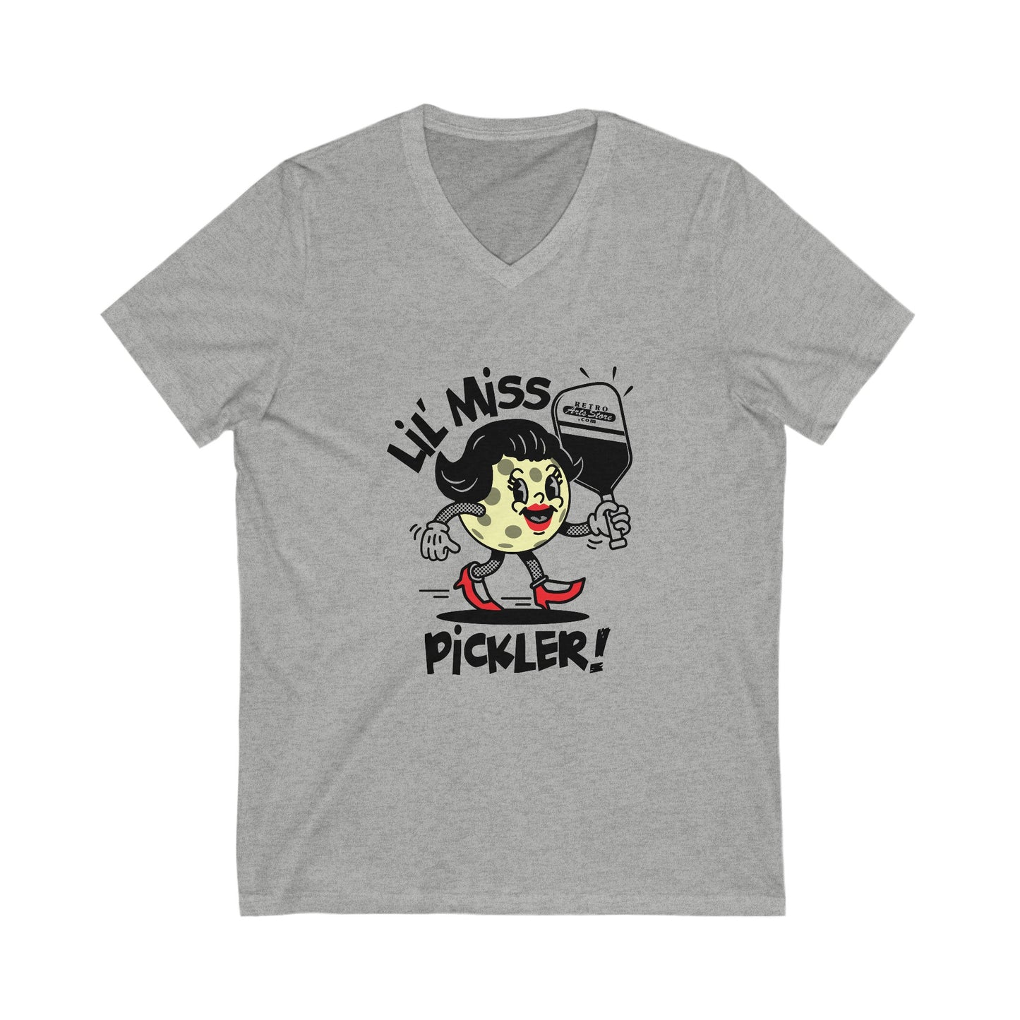 LIL MISS PICKLER Unisex Jersey Short Sleeve V-Neck Tee