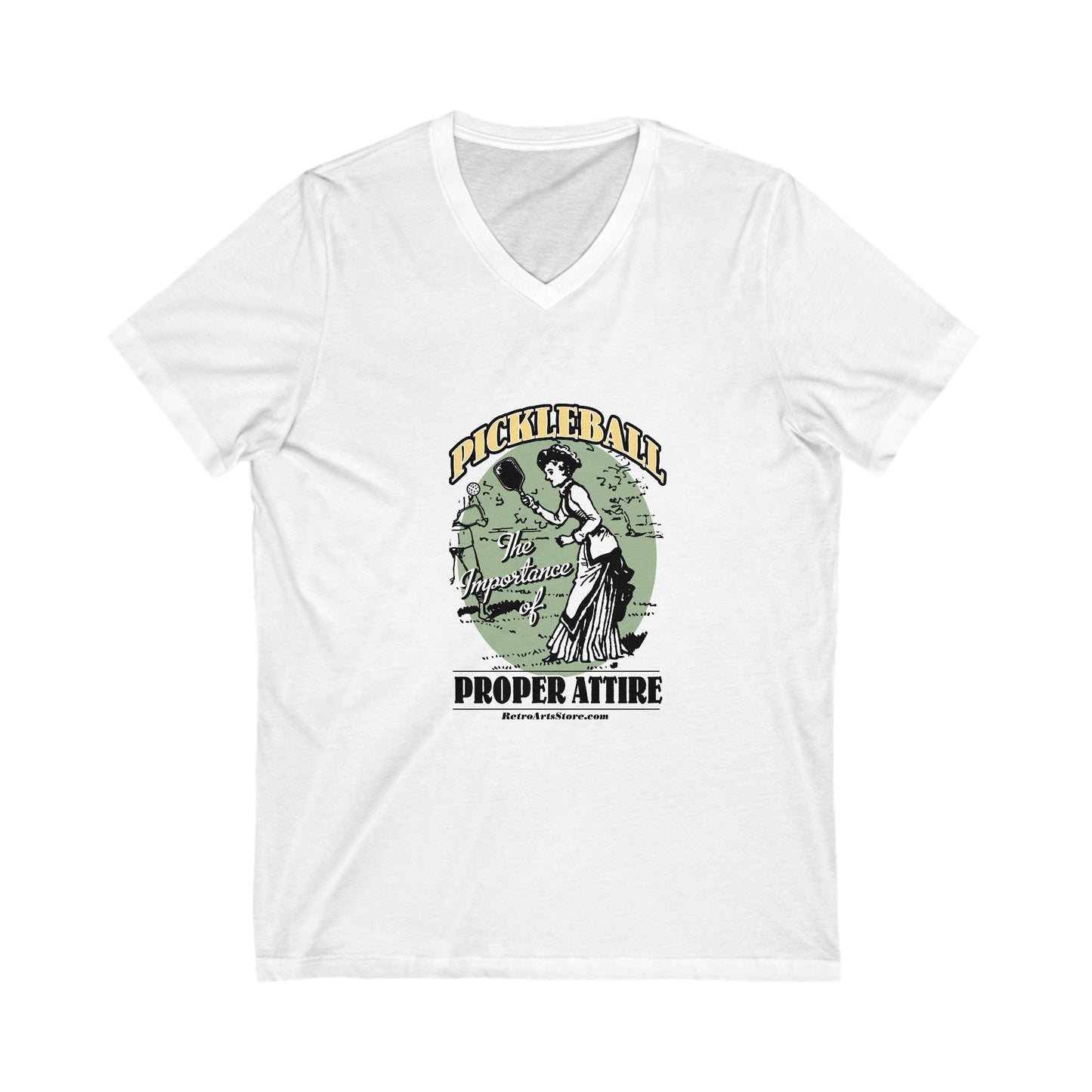 THE IMPORTANCE OF PROPER ATTIRE Unisex Jersey Short Sleeve V-Neck Tee