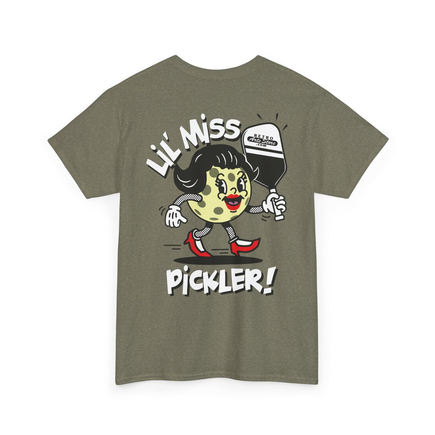 LIL MISS PICKLER   Unisex Heavy Cotton Tee Graphic On Back