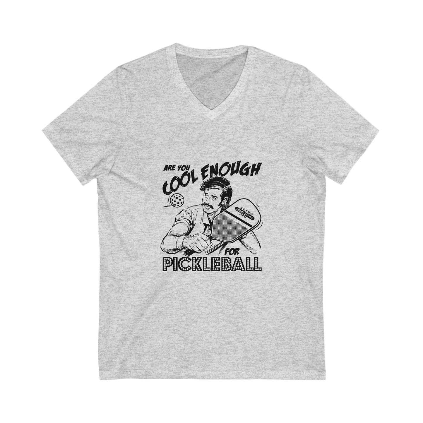 ARE YOU COOL ENOUGH FOR PICKLEBALL Unisex Jersey Short Sleeve V-Neck Tee