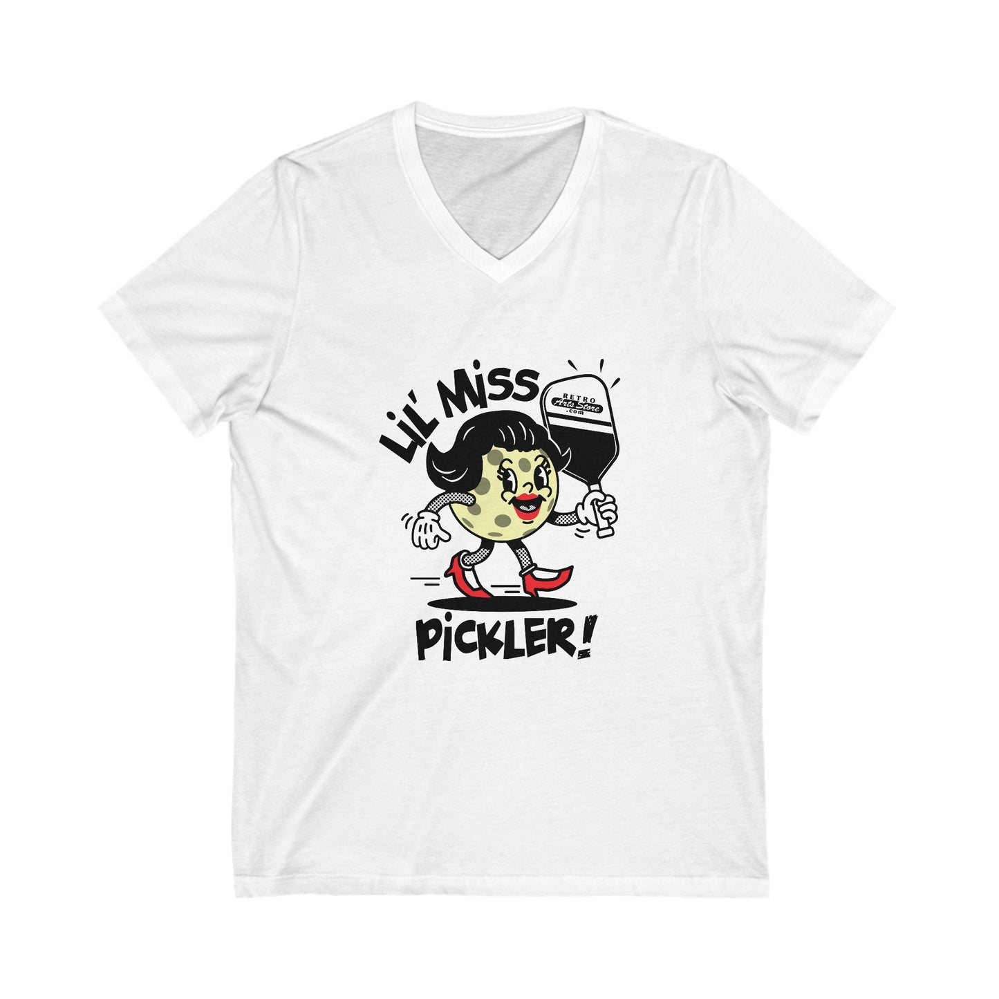 LIL MISS PICKLER Unisex Jersey Short Sleeve V-Neck Tee