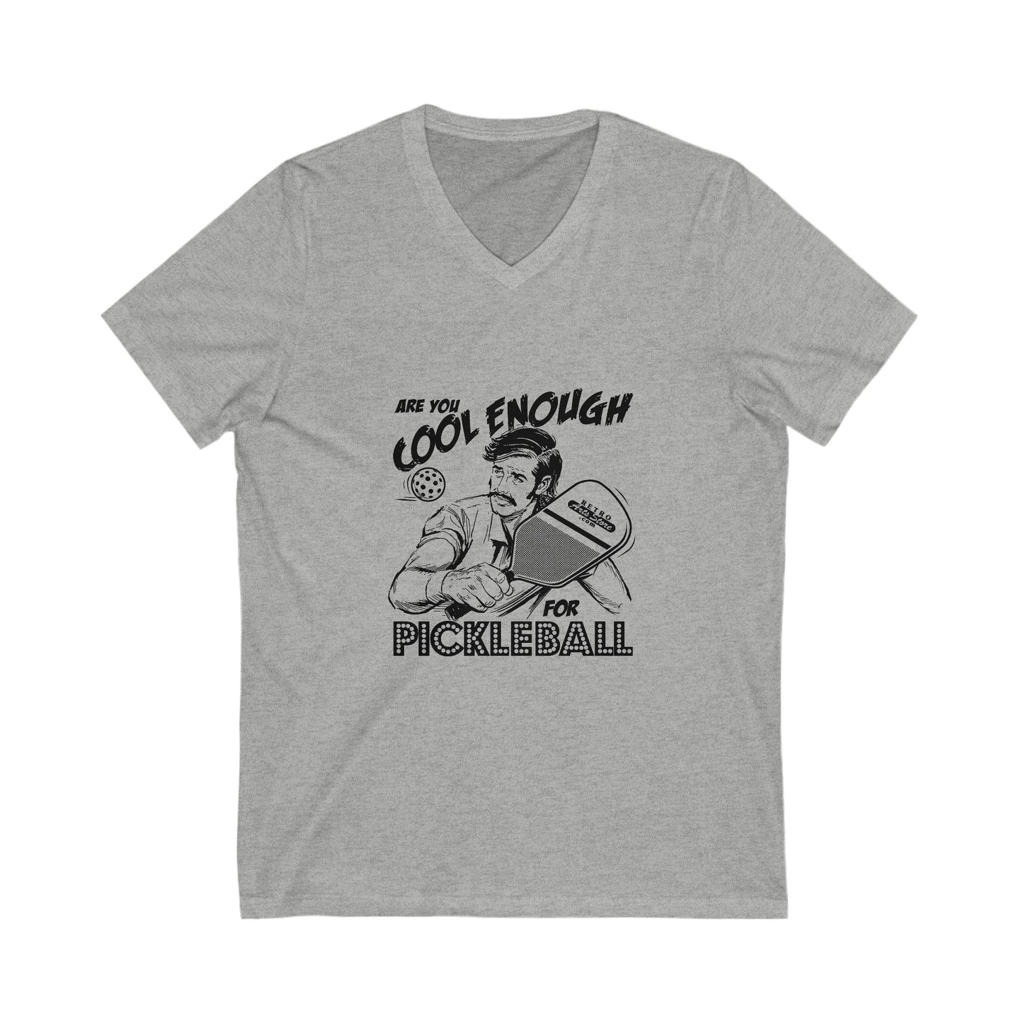 ARE YOU COOL ENOUGH FOR PICKLEBALL Unisex Jersey Short Sleeve V-Neck Tee