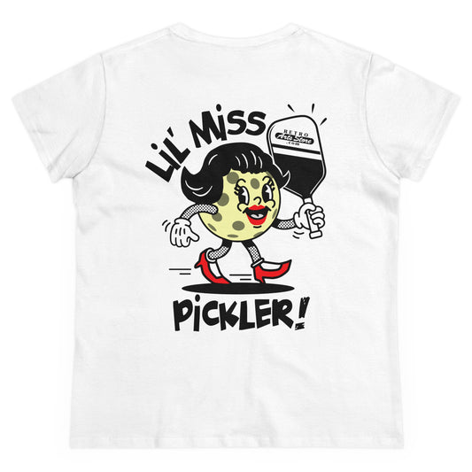 LIL MISS PICKLER - Graphic on BACK Midweight Cotton Women's Tee