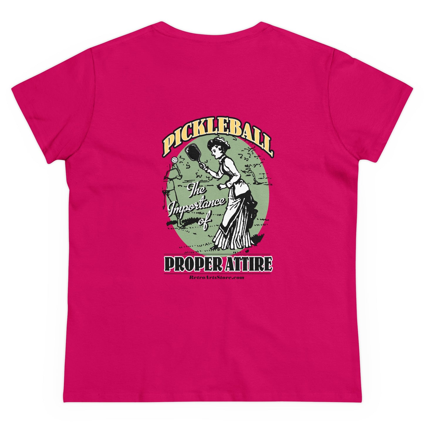 THE IMPORTANCE OF PROPER ATTIRE Midweight Cotton Women's Tee Graphic On Back