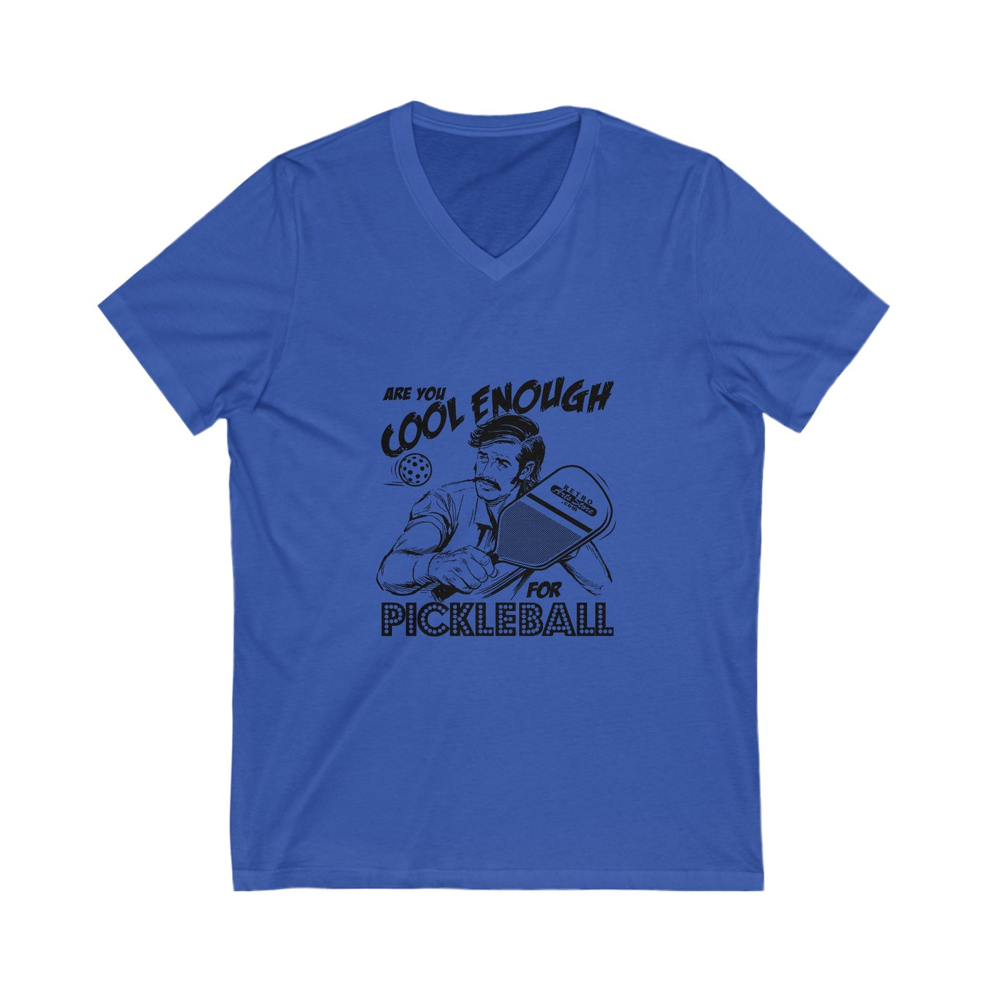 ARE YOU COOL ENOUGH FOR PICKLEBALL Unisex Jersey Short Sleeve V-Neck Tee