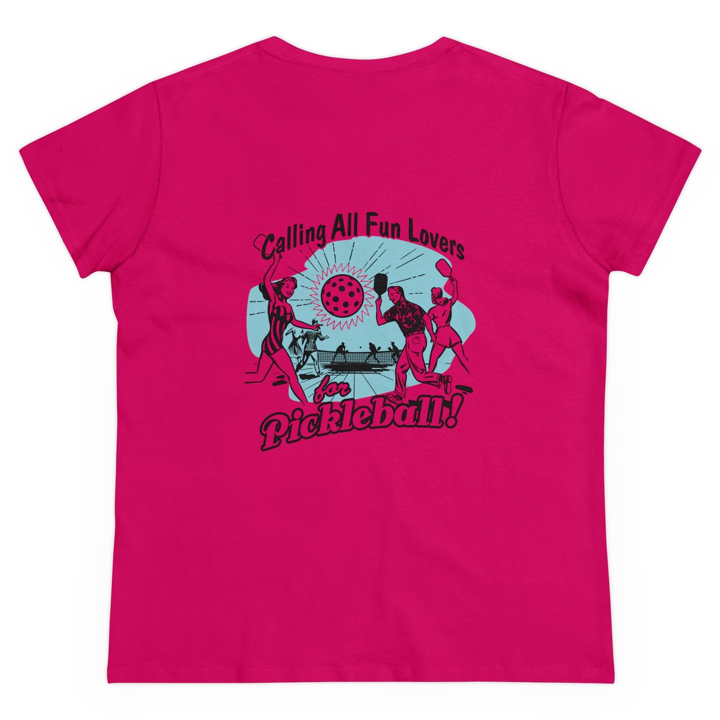 CALLING ALL FUN LOVERS Midweight Cotton Women's Tee Graphic On Back