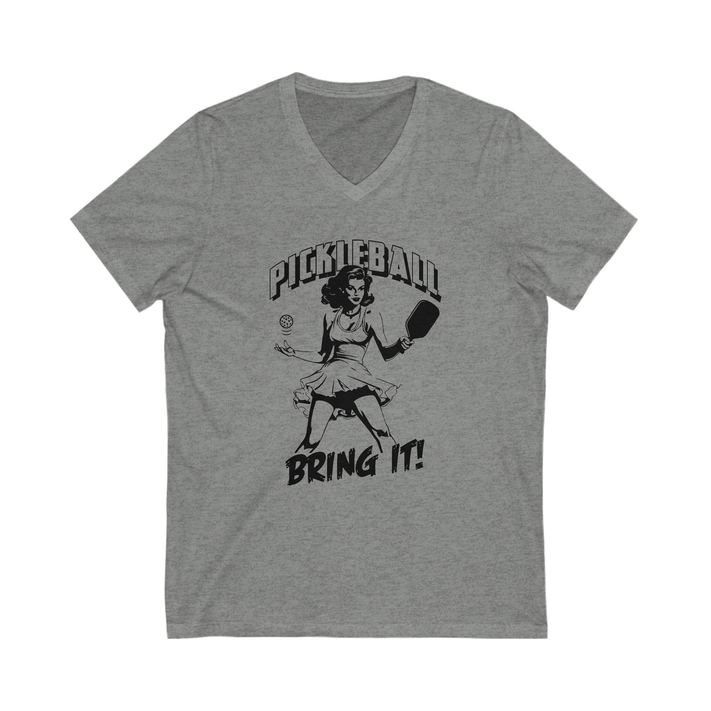 BRING IT Unisex Jersey Short Sleeve V-Neck Tee