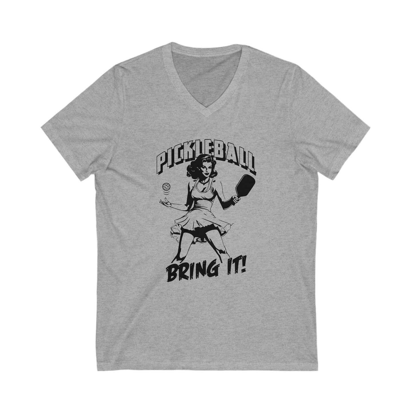 BRING IT Unisex Jersey Short Sleeve V-Neck Tee