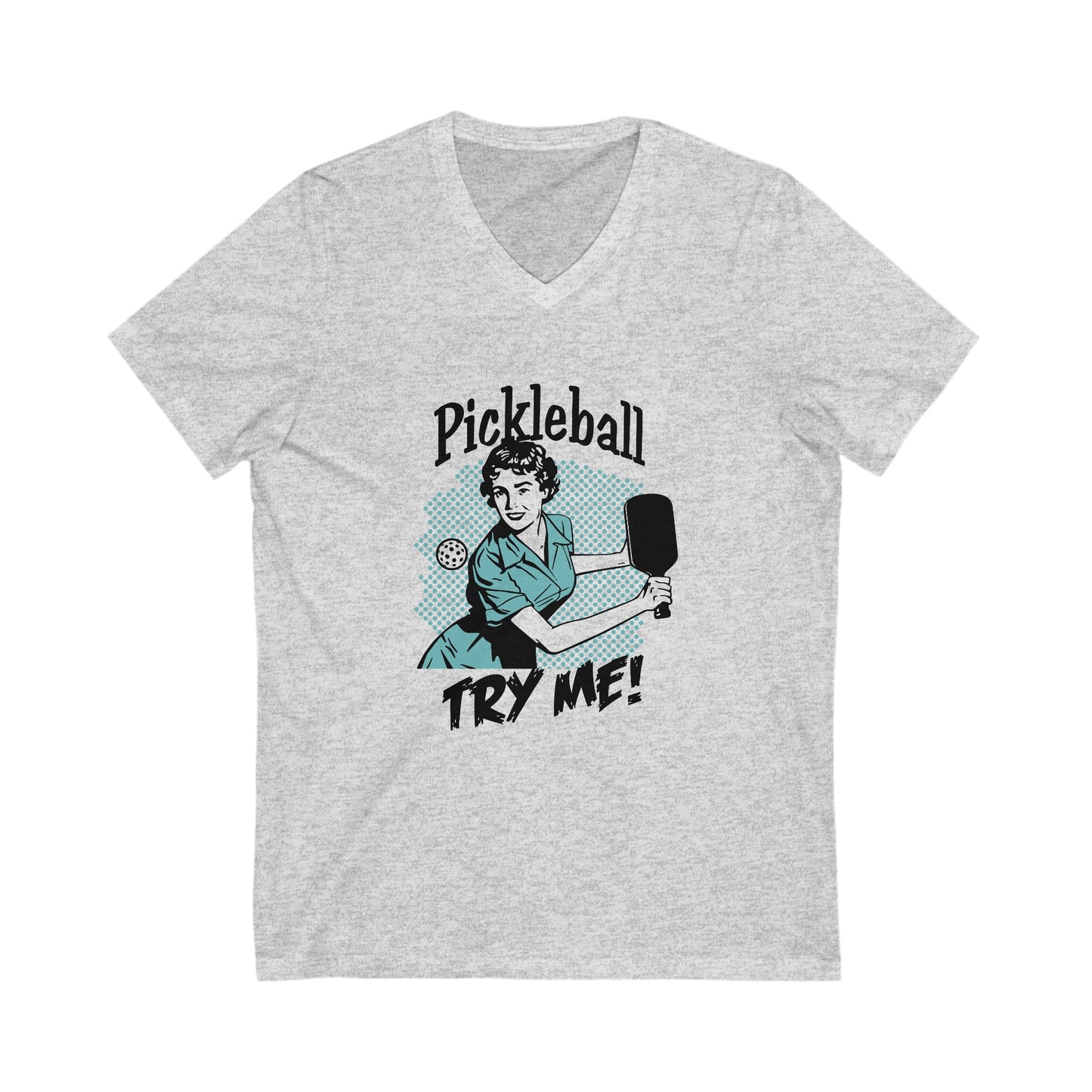 TRY ME Unisex Jersey Short Sleeve V-Neck Tee