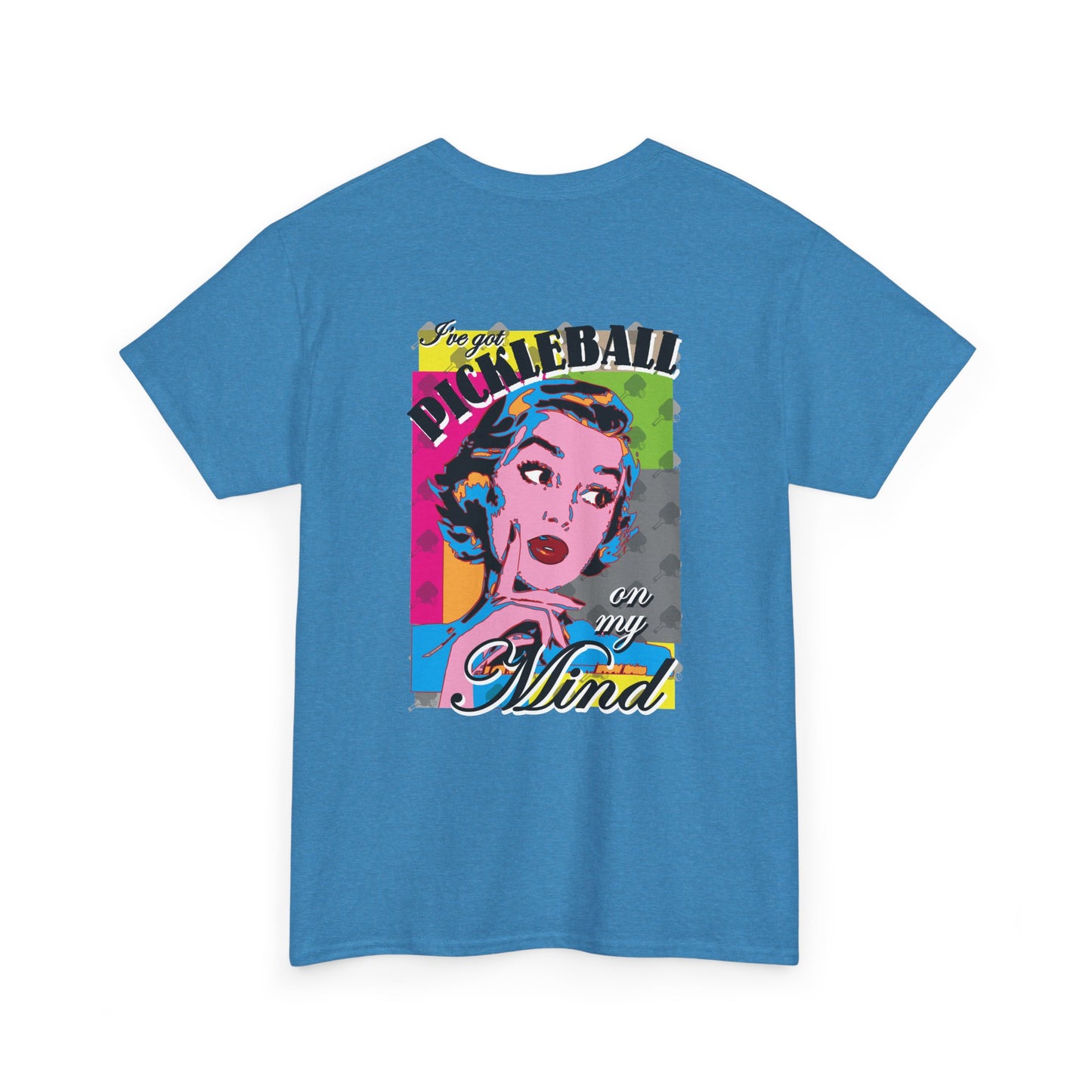 PICKLEBALL ON MY MIND Unisex Cotton Tee Graphic 2 On Back