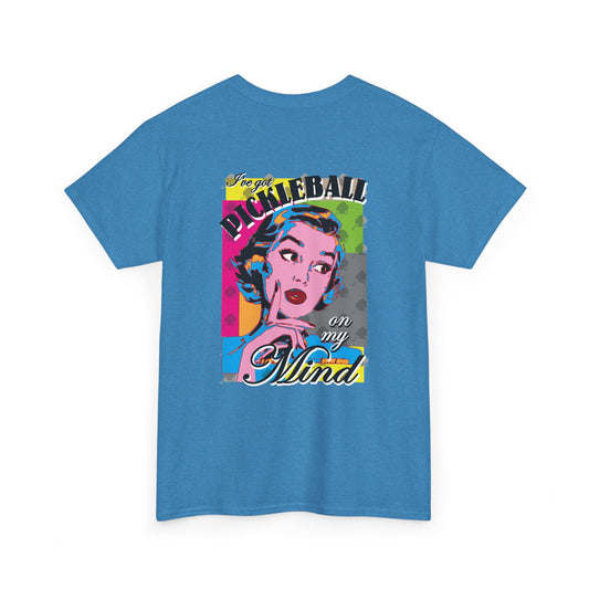 PICKLEBALL ON MY MIND Unisex Cotton Tee Graphic 2 On Back