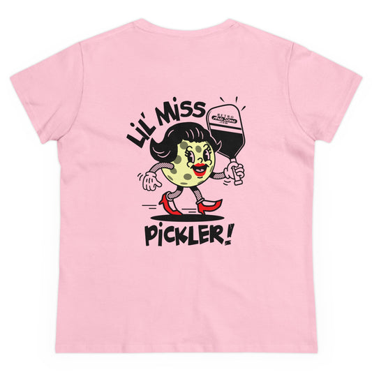 LIL MISS PICKLER Midweight Cotton Women's Tee Graphic On Back