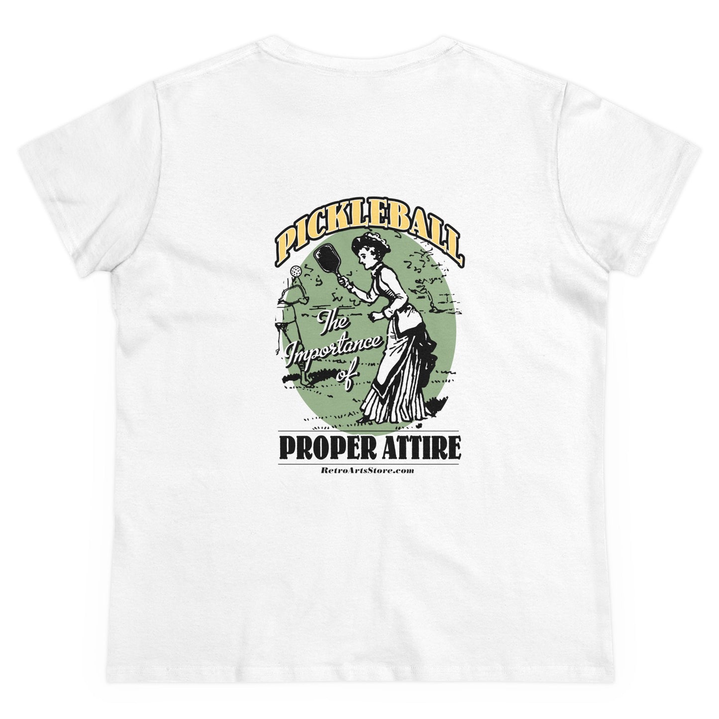 THE IMPORTANCE OF PROPER ATTIRE Midweight Cotton Women's Tee Graphic On Back