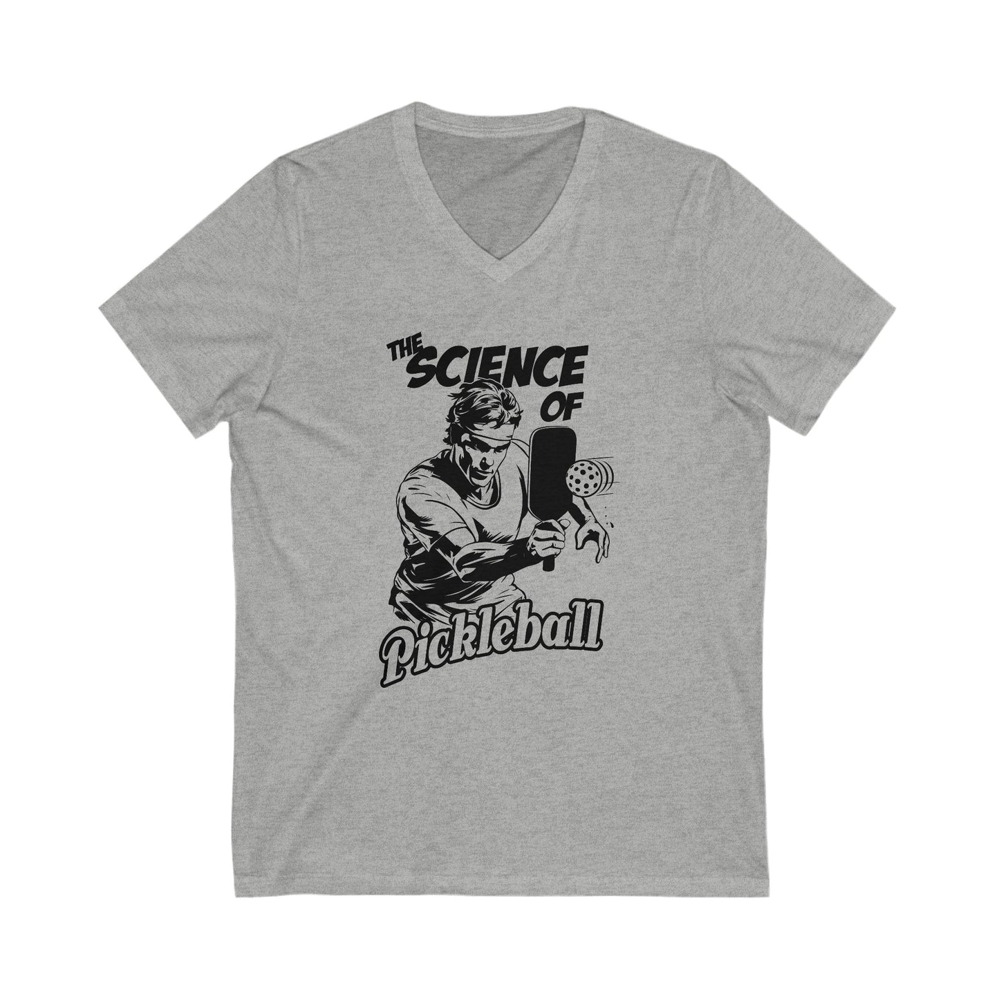 THE SCIENCE OF PICKLEBALL Unisex Jersey Short Sleeve V-Neck Tee