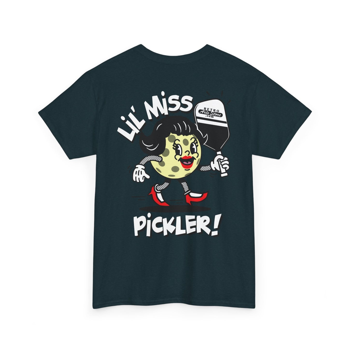 LIL MISS PICKLER   Unisex Heavy Cotton Tee Graphic On Back