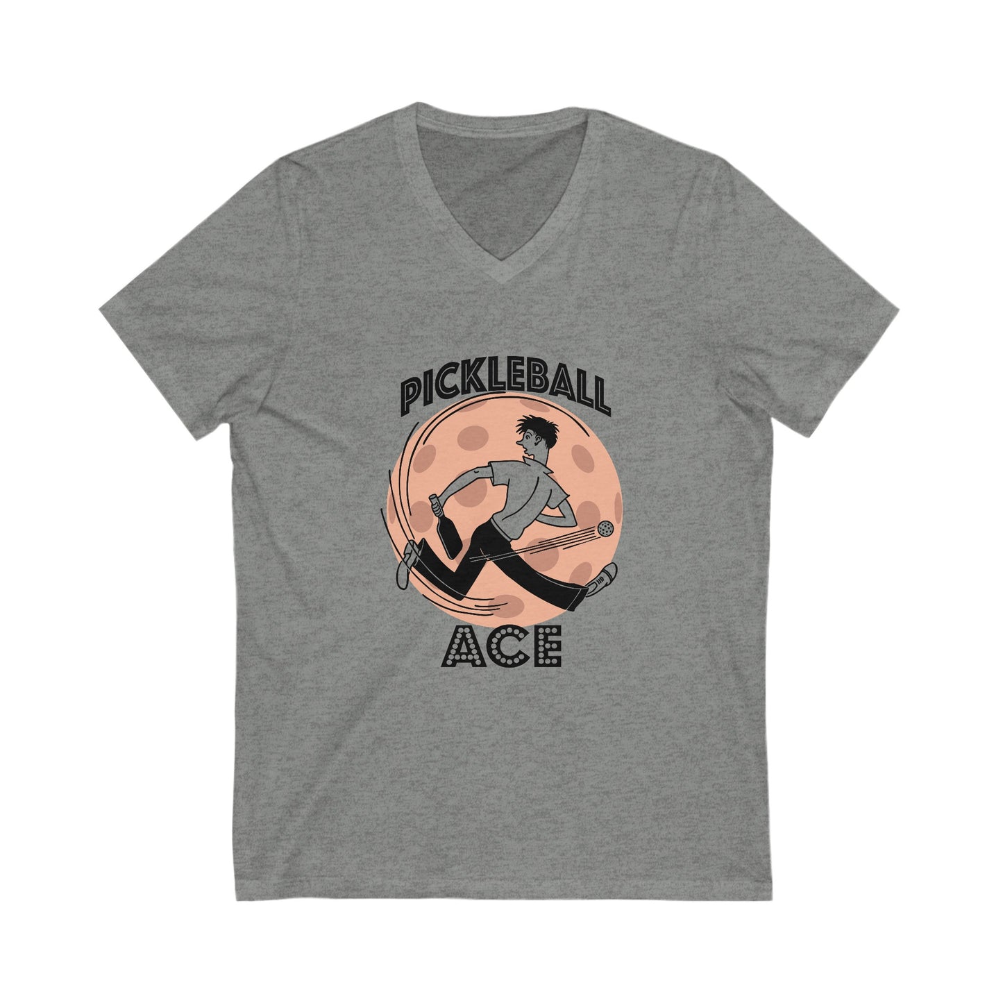 PICKLEBALL ACE Unisex Jersey Short Sleeve V-Neck Tee