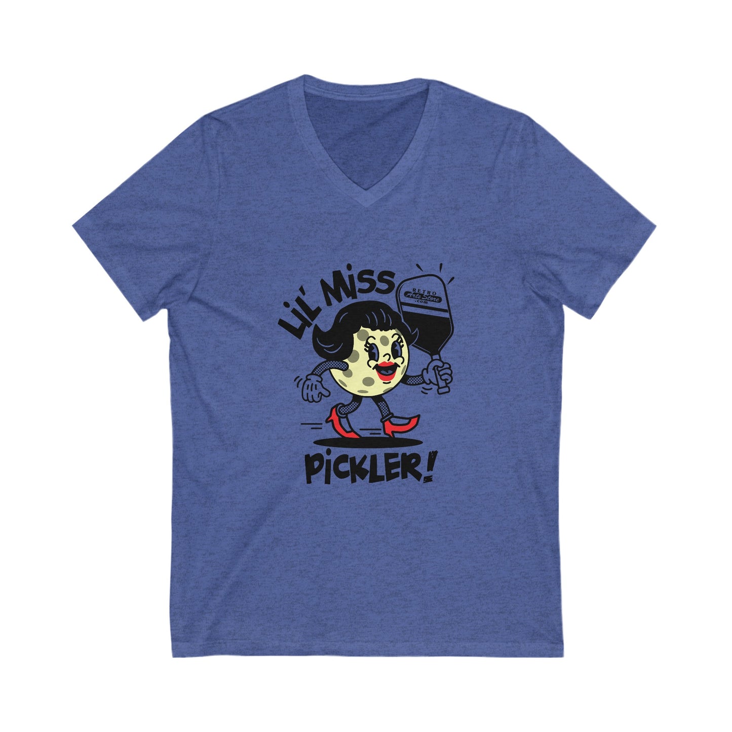 LIL MISS PICKLER Unisex Jersey Short Sleeve V-Neck Tee