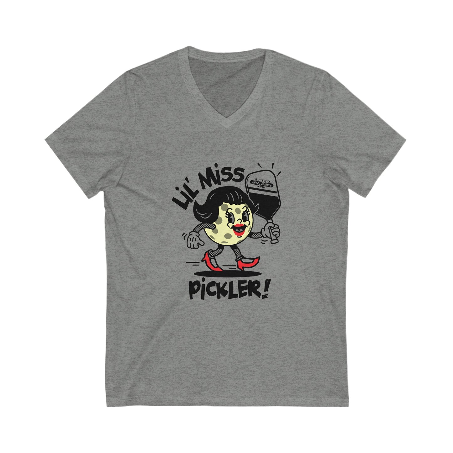 LIL MISS PICKLER Unisex Jersey Short Sleeve V-Neck Tee