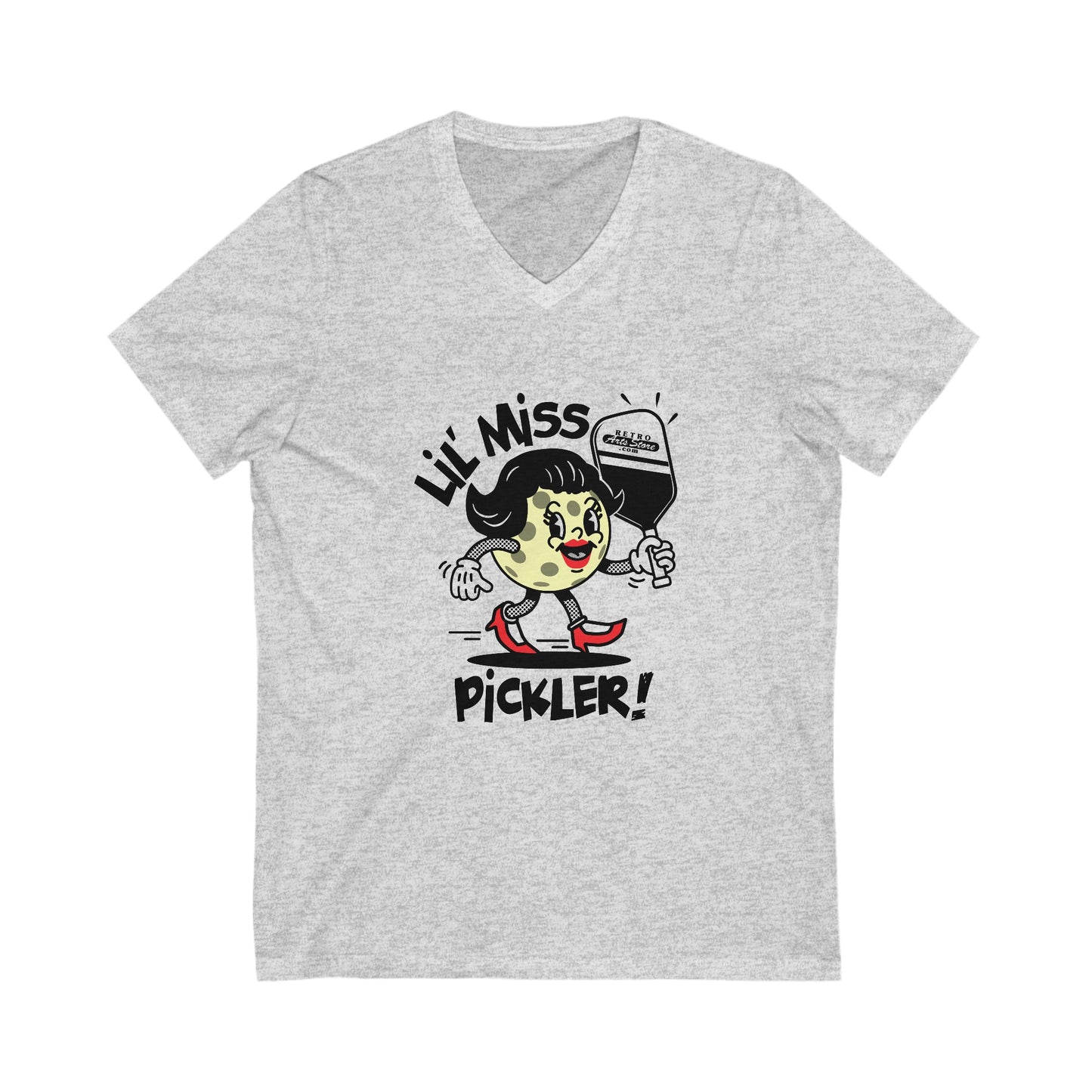 LIL MISS PICKLER Unisex Jersey Short Sleeve V-Neck Tee