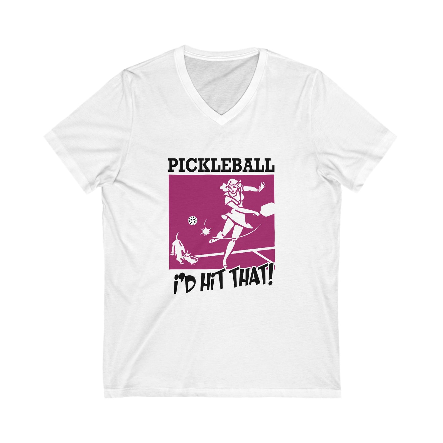 I'D HIT THAT Unisex Jersey Short Sleeve V-Neck Tee