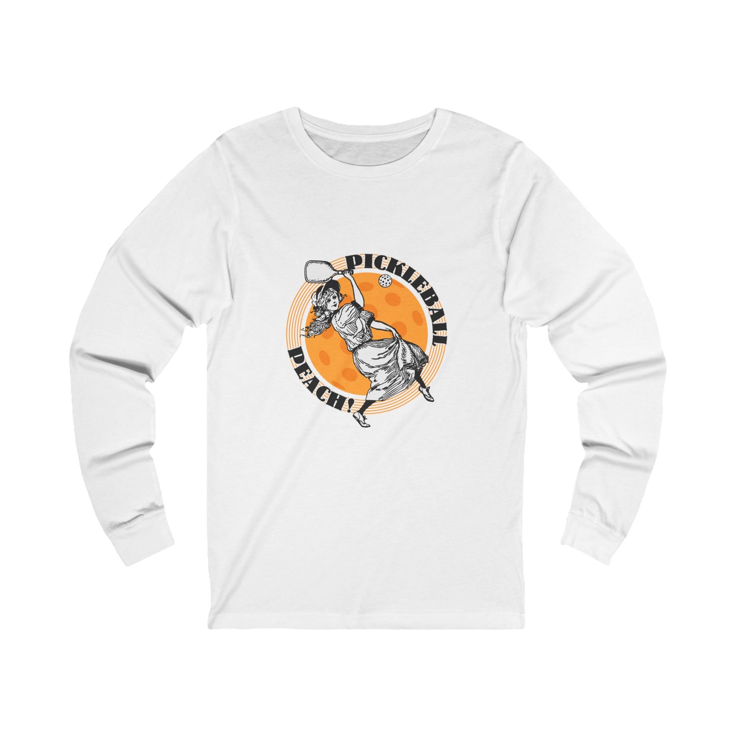 PICKLEBALL PEACH Unisex Jersey Long Sleeve Tee