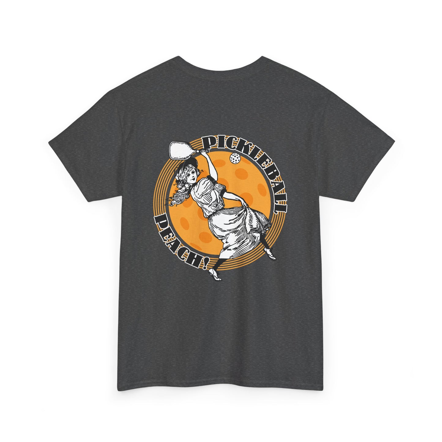 PICKLEBALL PEACH   Unisex Cotton Tee Graphic On Back