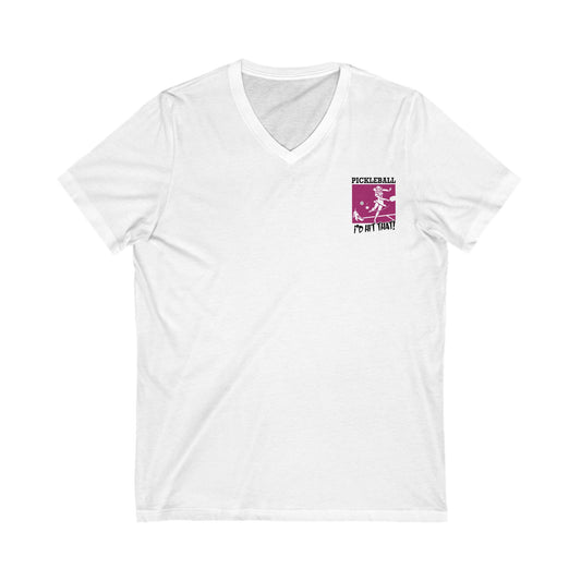 I'D HIT THAT Unisex V-Neck Tee, Small Front Graphic