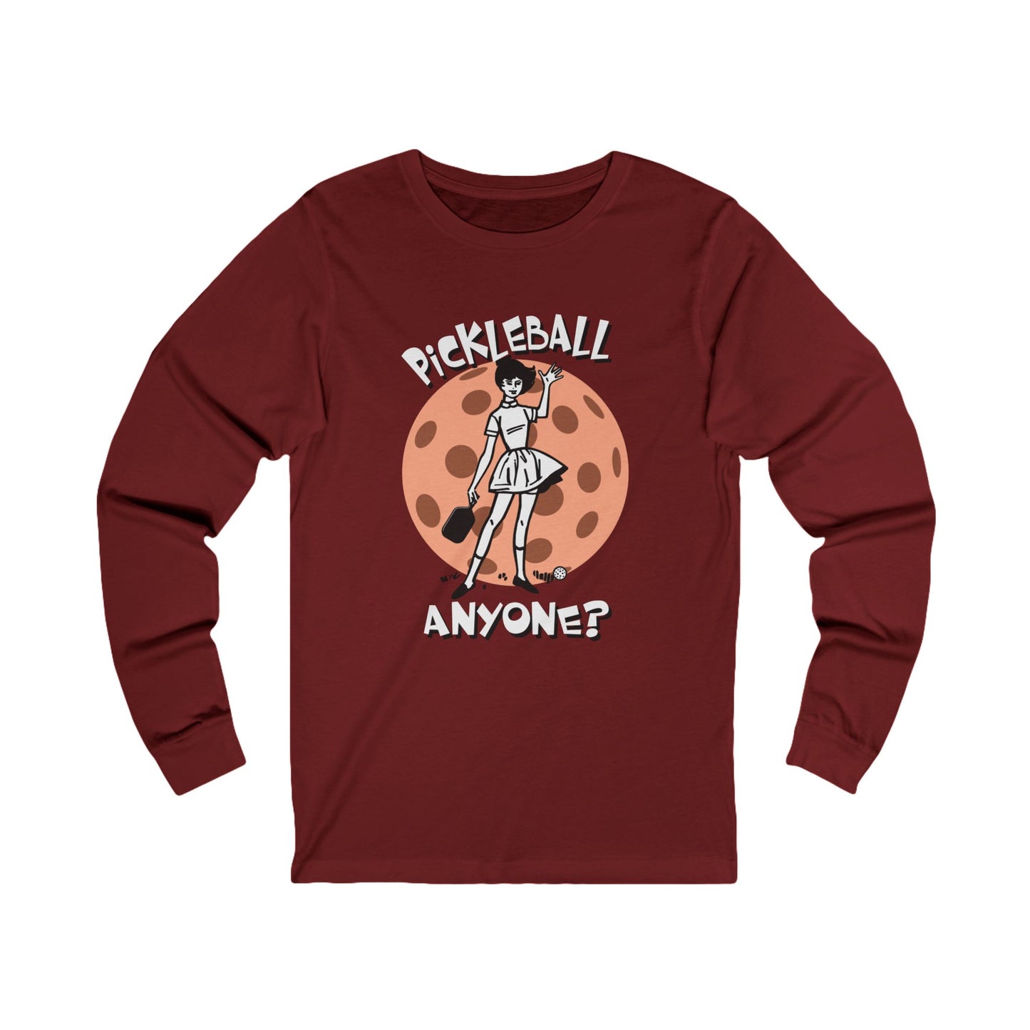 PICKLEBALL ANYONE Unisex Coloured Jersey Long Sleeve Tee